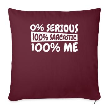 Humour noir Drôle Je m’en fous - Housse de coussin décorative 45 x 45 cm - bordeaux - Devant