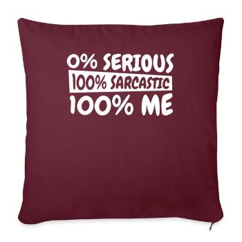 Humour noir Drôle Je m’en fous - Housse de coussin décorative 45 x 45 cm - bordeaux - Devant