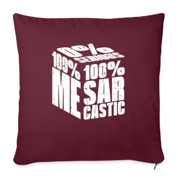 Humour noir Drôle Je m’en fous - Housse de coussin décorative 45 x 45 cm - bordeaux - Devant
