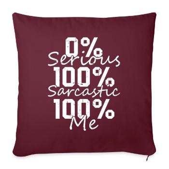 Humour noir Drôle Je m’en fous - Housse de coussin décorative 45 x 45 cm - bordeaux - Devant