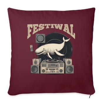 Festiwal Wal Party Festival EDM Musik - Sofakissenbezug 45 x 45 cm - Burgunderrot - Vorne