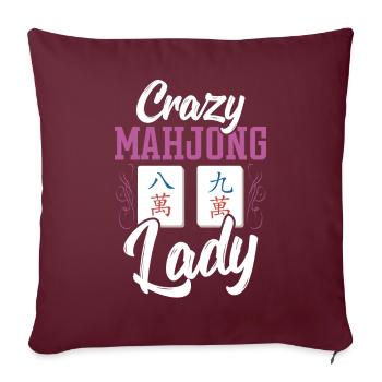 Cadeau pour les fans de Mahjong - Housse de coussin décorative 45 x 45 cm - bordeaux - Devant
