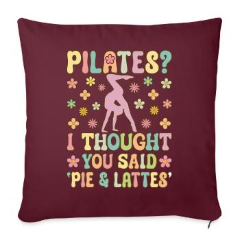 Exercice de yoga amusant - Housse de coussin décorative 45 x 45 cm - bordeaux - Devant