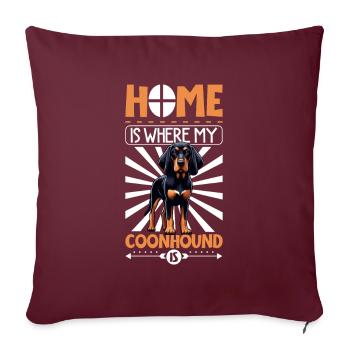 Accueil - Black and Tan Coonhound - Housse de coussin décorative 45 x 45 cm - bordeaux - Devant
