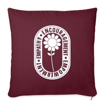 Maman Soutien à la maman - Housse de coussin décorative 45 x 45 cm - bordeaux - Devant