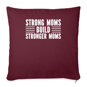 Maman Soutien à la maman - Housse de coussin décorative 45 x 45 cm - bordeaux - Devant