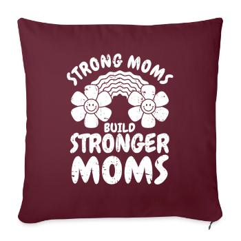 Maman Soutien à la maman - Housse de coussin décorative 45 x 45 cm - bordeaux - Devant