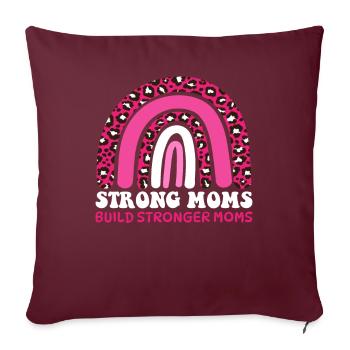 Maman Soutien à la maman - Housse de coussin décorative 45 x 45 cm - bordeaux - Devant