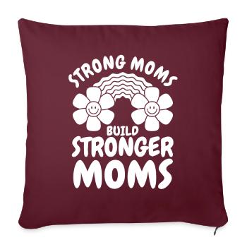 Maman Soutien à la maman - Housse de coussin décorative 45 x 45 cm - bordeaux - Devant