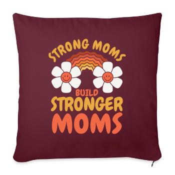 Maman Soutien à la maman - Housse de coussin décorative 45 x 45 cm - bordeaux - Devant