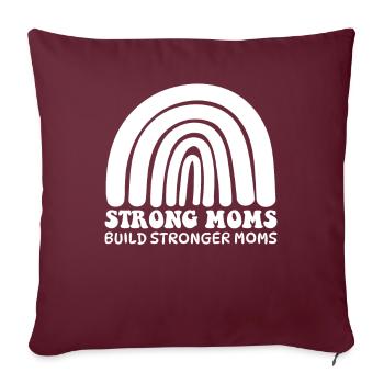 Maman Soutien à la maman - Housse de coussin décorative 45 x 45 cm - bordeaux - Devant