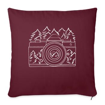 Appareil photo Nature Appareil photo Photographie Photo - Housse de coussin décorative 45 x 45 cm - bordeaux - Devant