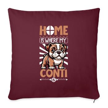 Accueil - Continental Bulldog - Housse de coussin décorative 45 x 45 cm - bordeaux - Devant