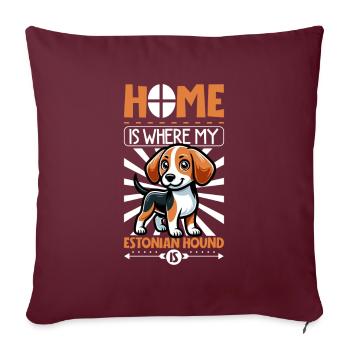 Accueil - Estonien Hound - Housse de coussin décorative 45 x 45 cm - bordeaux - Devant