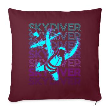 Parachutisme Parachutiste Parachute R - Housse de coussin décorative 45 x 45 cm - bordeaux - Devant