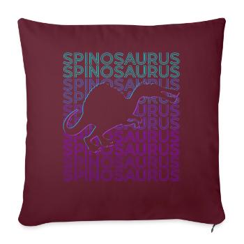 Spinosaurus Dinosaure Rétro - Housse de coussin décorative 45 x 45 cm - bordeaux - Devant