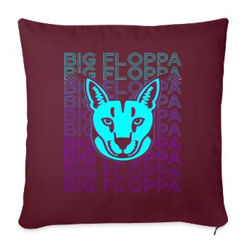 Big Floppa Karakal Katze Meme Retro - Sofakissenbezug 45 x 45 cm - Burgunderrot - Vorne