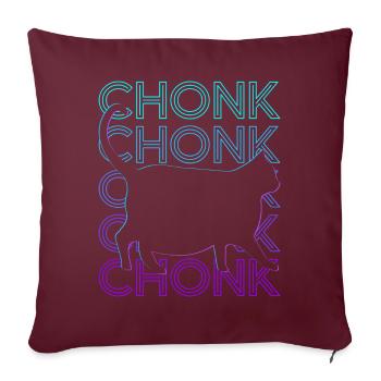 Chonk Katze Meme Retro - Sofakissenbezug 45 x 45 cm - Burgunderrot - Vorne