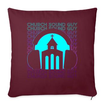 Ingénieur du son Ingénieur du son Ingénieur du son Rétro - Housse de coussin décorative 45 x 45 cm - bordeaux - Devant