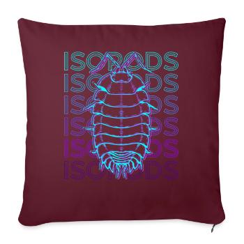 Isopodes Coccinelle Collector Rétro - Housse de coussin décorative 45 x 45 cm - bordeaux - Devant