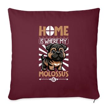 Accueil - Molosse d’Épire - Housse de coussin décorative 45 x 45 cm - bordeaux - Devant