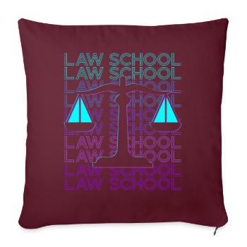 Diplôme d’étudiant en droit de la faculté de droit Future Lawyer R - Housse de coussin décorative 45 x 45 cm - bordeaux - Devant