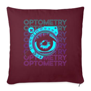 Optometrie Optometristen Optiker Retro - Sofakissenbezug 45 x 45 cm - Burgunderrot - Vorne