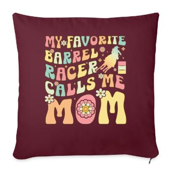 Favori Barrel Racer Calls Me Mama Groovy Ba - Housse de coussin décorative 45 x 45 cm - bordeaux - Devant