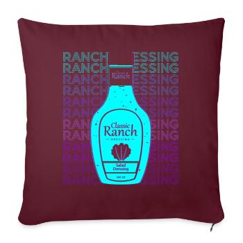 Vinaigrette ranch Vinaigrette Sauce Assaisonnement Sauce Rétro - Housse de coussin décorative 45 x 45 cm - bordeaux - Devant