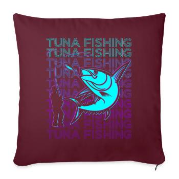 Thunfischfang Blauflossenthunfisch Retro - Sofakissenbezug 45 x 45 cm - Burgunderrot - Vorne