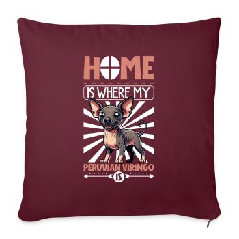 Accueil - Viringo péruvien - Housse de coussin décorative 45 x 45 cm - bordeaux - Devant