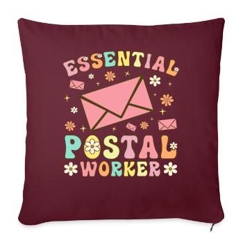 Unverzichtbarer Postangestellter Postdienst Postbo - Sofakissenbezug 45 x 45 cm - Burgunderrot - Vorne