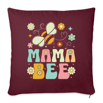 Bienenmama Imkerin Imkerei - Sofakissenbezug 45 x 45 cm - Burgunderrot - Vorne