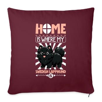 Accueil - Laponie suédoise - Housse de coussin décorative 45 x 45 cm - bordeaux - Devant