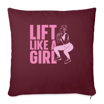 Haltérophilie Haltérophile Soulever Comme Une Fille - Housse de coussin décorative 45 x 45 cm - bordeaux - Devant