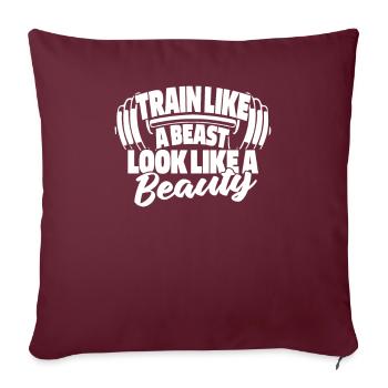 Haltérophilie Haltérophile - Housse de coussin décorative 45 x 45 cm - bordeaux - Devant