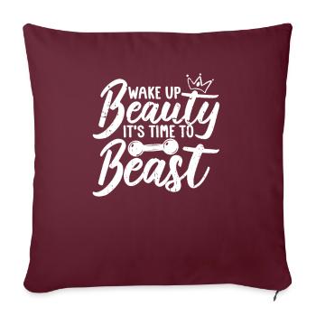 Haltérophilie Haltérophile - Housse de coussin décorative 45 x 45 cm - bordeaux - Devant
