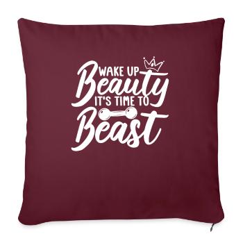 Haltérophilie Haltérophile - Housse de coussin décorative 45 x 45 cm - bordeaux - Devant