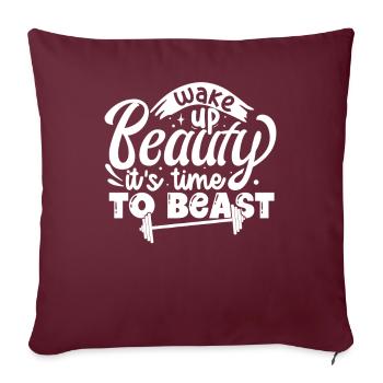 Haltérophilie Haltérophile - Housse de coussin décorative 45 x 45 cm - bordeaux - Devant