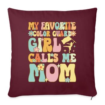 Ma gardienne de couleur préférée m’appelle Mama Groov - Housse de coussin décorative 45 x 45 cm - bordeaux - Devant