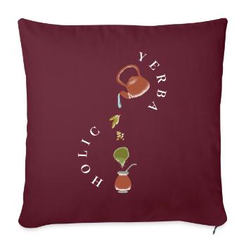 Yerba Holic Mate Tee Trinker - Sofakissenbezug 45 x 45 cm - Burgunderrot - Vorne