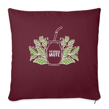 Yerba Mate Tee Trinker - Sofakissenbezug 45 x 45 cm - Burgunderrot - Vorne