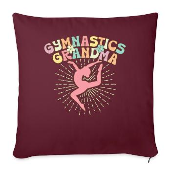 Gymnastik Oma Groovy Turnerin Akrobatin - Sofakissenbezug 45 x 45 cm - Burgunderrot - Vorne