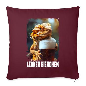 Délicieuse bière Bartagam - Housse de coussin décorative 45 x 45 cm - bordeaux - Devant