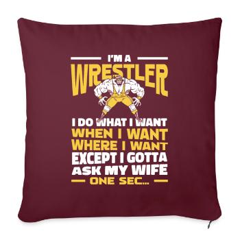 Wrestling Wrestler - Sofakissenbezug 45 x 45 cm - Burgunderrot - Vorne