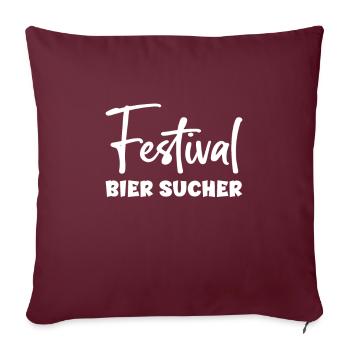 Tenue de fête avec toast d’événement pour les festivals - Housse de coussin décorative 45 x 45 cm - bordeaux - Devant