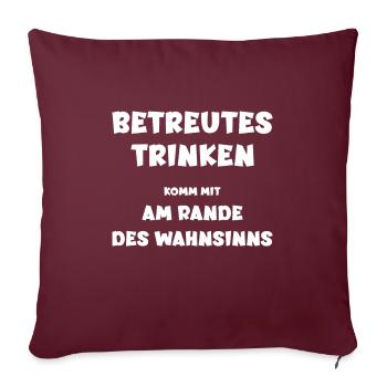 Toast de tenue de fête pour la consommation assistée - Housse de coussin décorative 45 x 45 cm - bordeaux - Devant