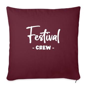 Party Crew Tenue Toast d’événement pour les festivals - Housse de coussin décorative 45 x 45 cm - bordeaux - Devant