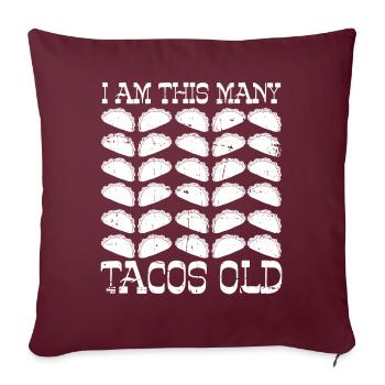 30e anniversaire 30 ans anniversaire 30 Taco - Housse de coussin décorative 45 x 45 cm - bordeaux - Devant