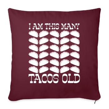 30e anniversaire 30 ans anniversaire 30 Taco - Housse de coussin décorative 45 x 45 cm - bordeaux - Devant